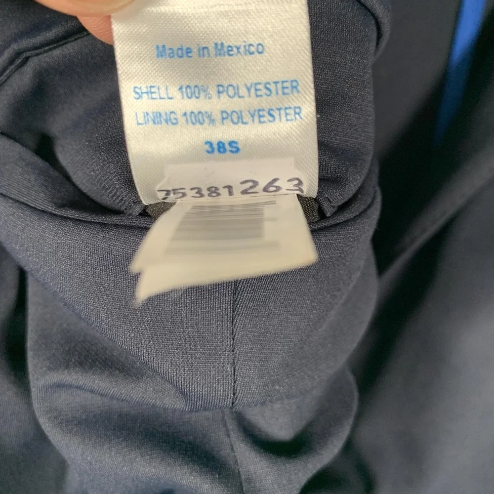 Twillory Blazer Mens 38S Blue Stretch 2 Button Suit Jacket Machine Washable